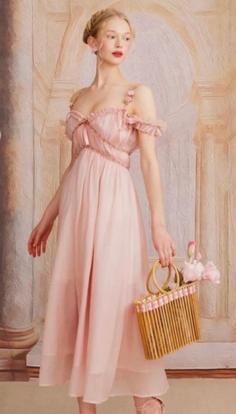 LaceMade Pink Aurora Corset Dress Size XS Princess Cottagecore Romantic Lace